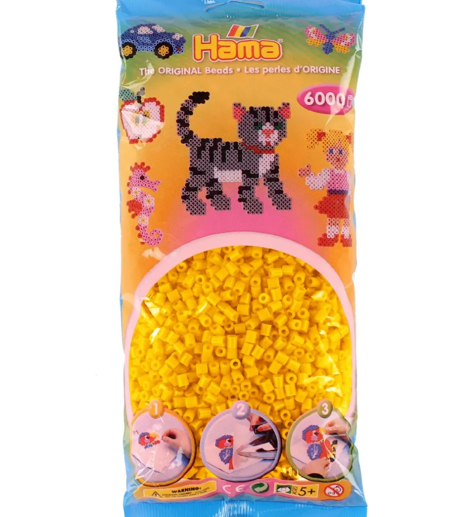 Midi Perler - 6000 stk - Gul>Hama Online