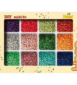 Midi Perlesæt m. Opbevaring - 9600 stk.>Hama Hot