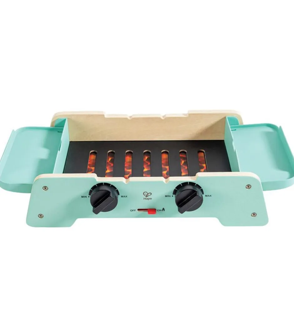 Legemad m. Lyd/Lys - Træ - Sizzling Griddle & Grill BBQ>Hape Discount