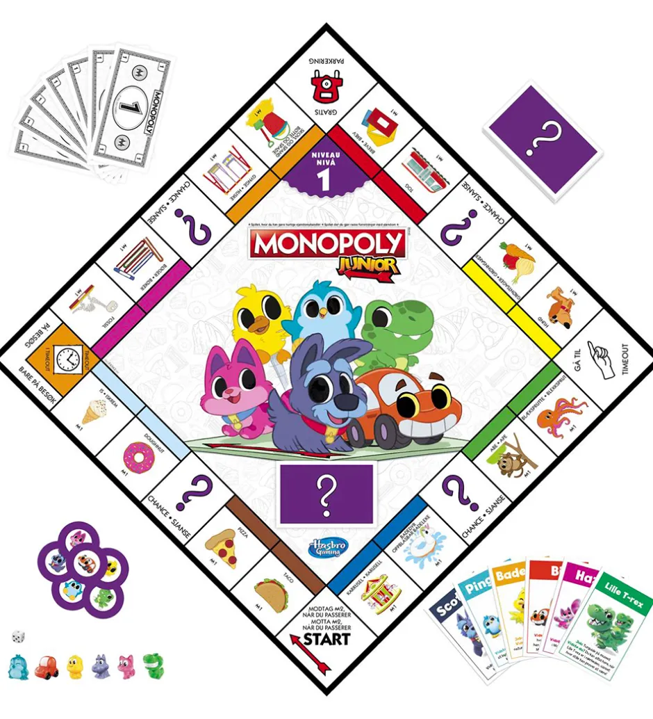 Brætspil - Monopoly Junior - 2-i-1>Hasbro Hot