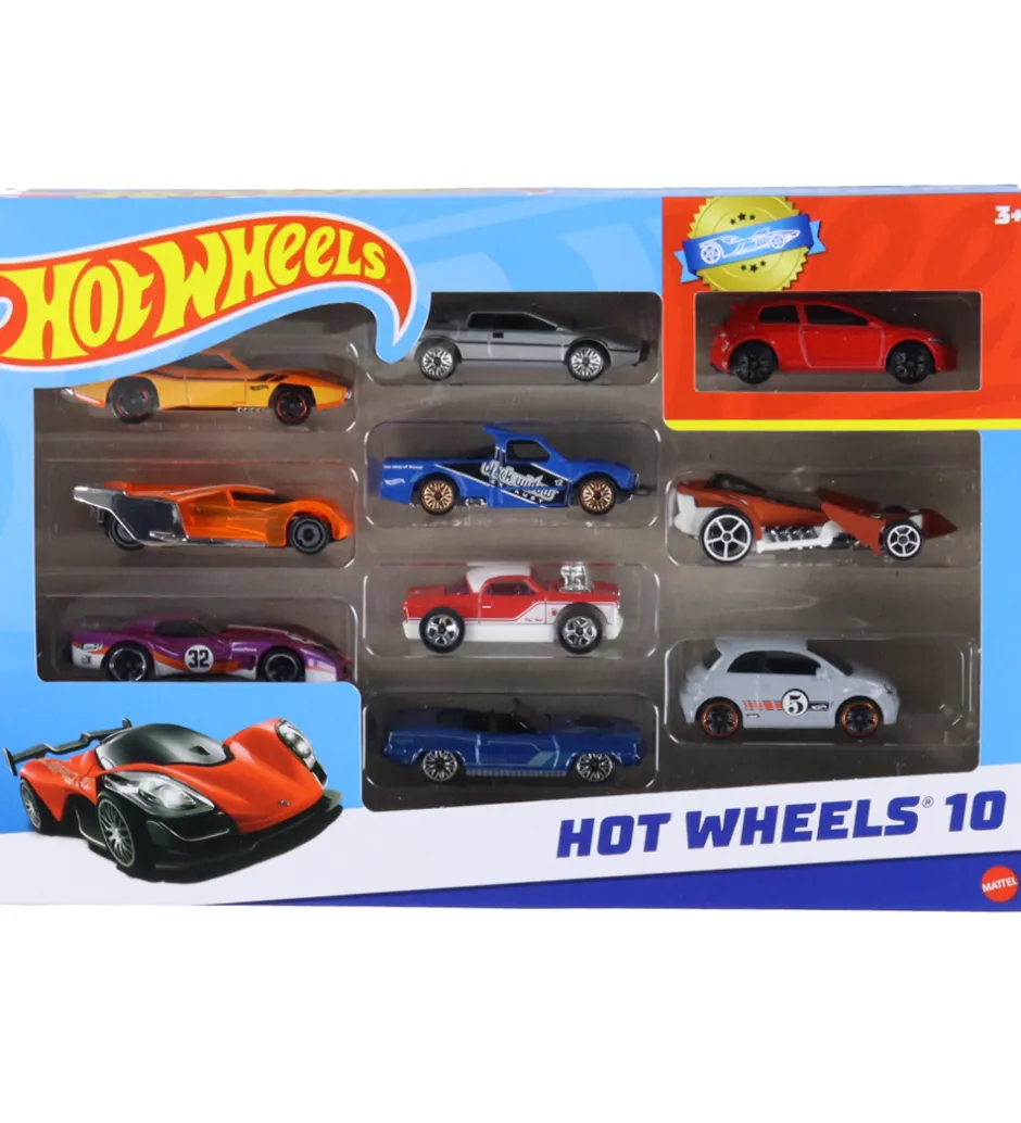 Biler - 10-pak - Assorteret>Hot Wheels Discount