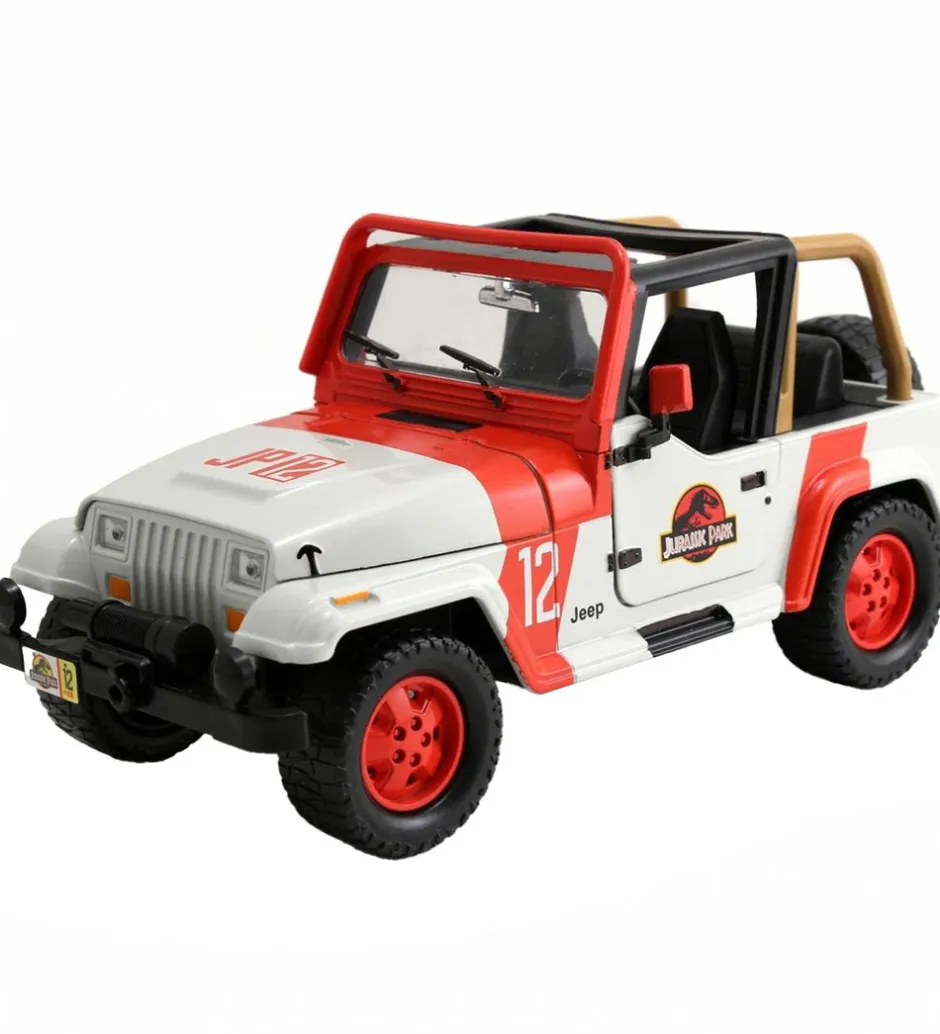 Bil - Jurassic World - 1992 Jeep Wrangler - 1:24>Jada Hot