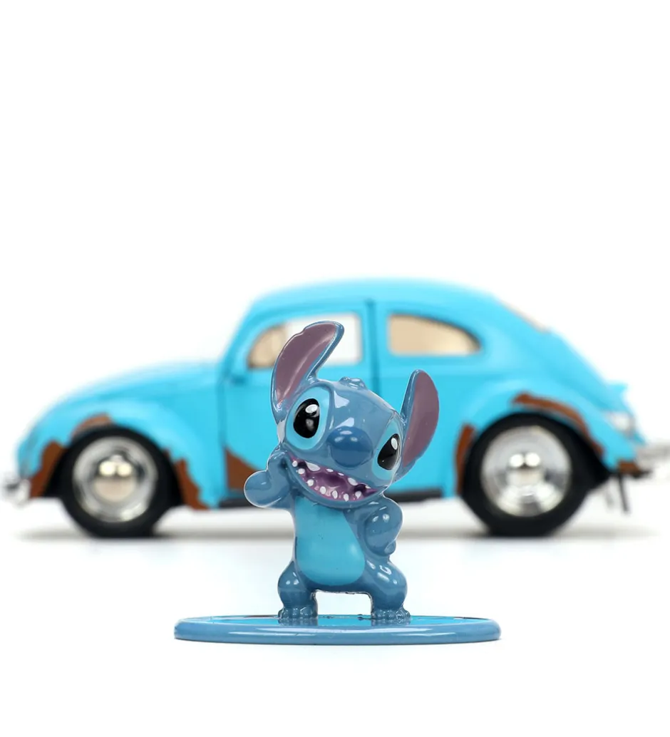 Bil m. Figur - Disney - Stitch & 1959 VW Beetle - 1:32>Jada
