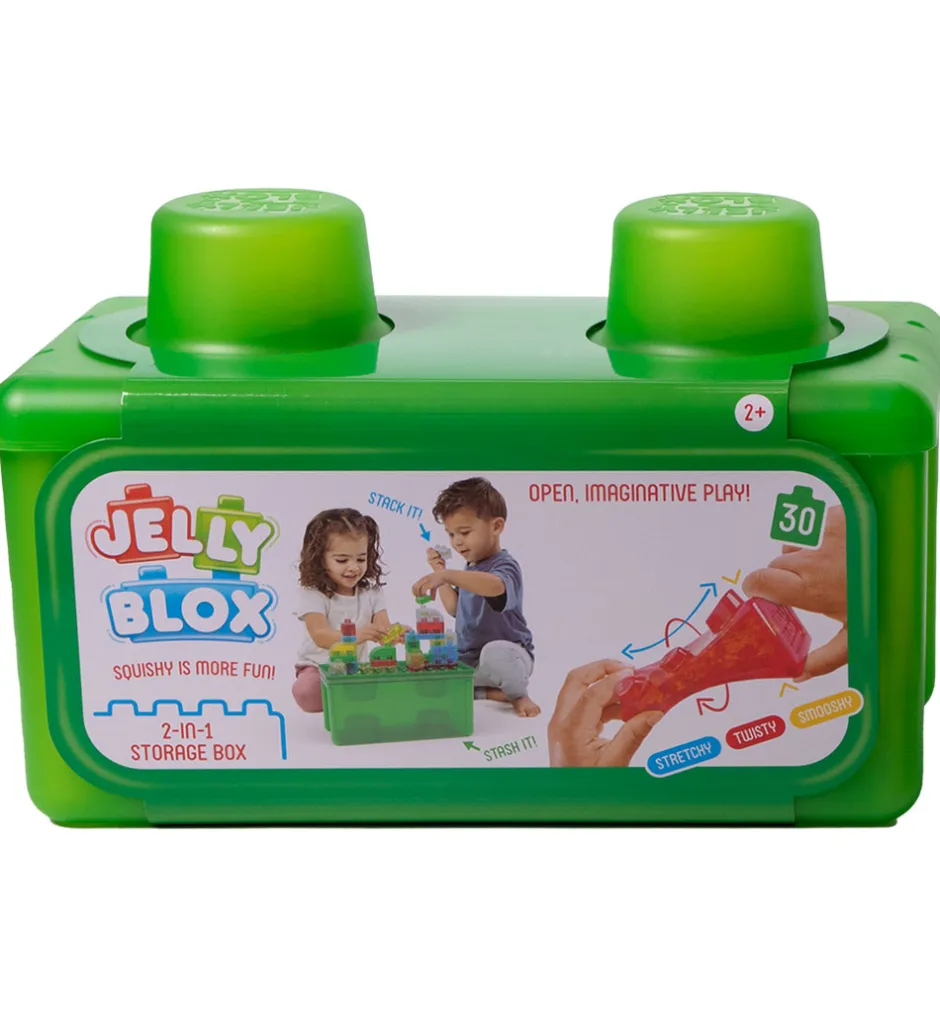 Opbevaringskasse m. Klodser - 2-i-1 - 30 Dele - Grøn>Jelly Blox Online