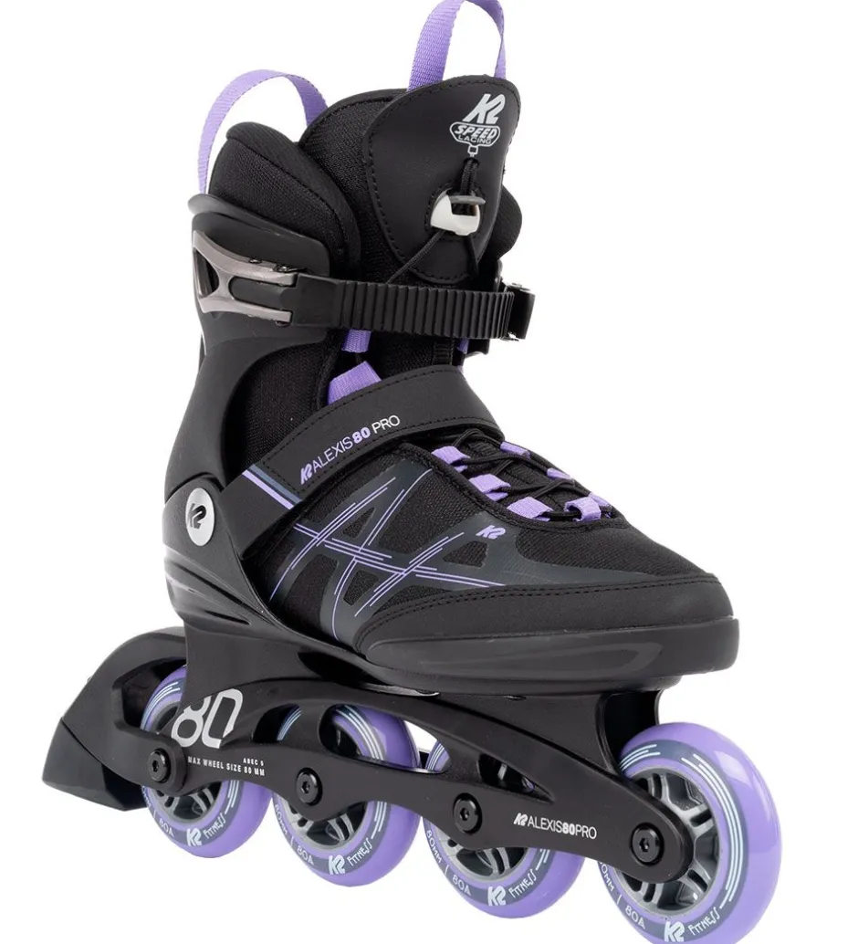 Rulleskøjter - Alexis 80 Pro - Sort/Lilla - Inliner>K2 Outlet