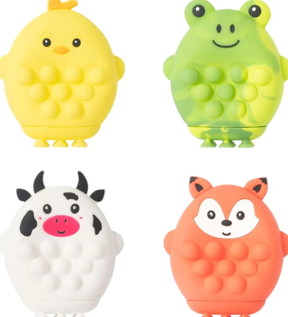 Legetøjsfigur - Pop Farm Animal - Assorteret - Gul/Grøn>Keycraft Hot