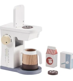 Kaffemaskine m. Tilbehør - Træ - Hvid>Kids Concept Sale