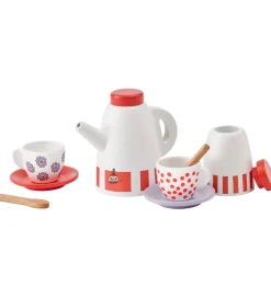 Kaffestel - Træ - Hvid/Rød m. Mumitrolde>Kids Concept Best
