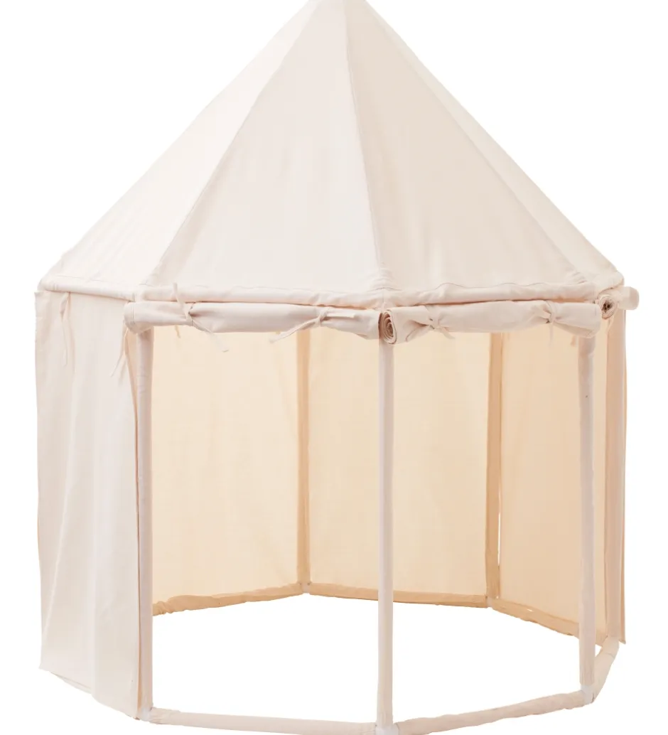 Legetelt - Pavillon - 122x142 cm - Naturhvid>Kids Concept Clearance