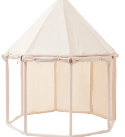 Legetelt - Pavillon - 122x142 cm - Naturhvid>Kids Concept Clearance