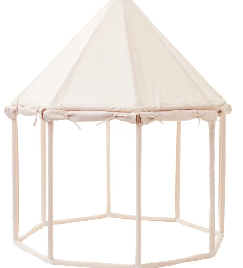 Legetelt - Pavillon - 122x142 cm - Naturhvid>Kids Concept Clearance