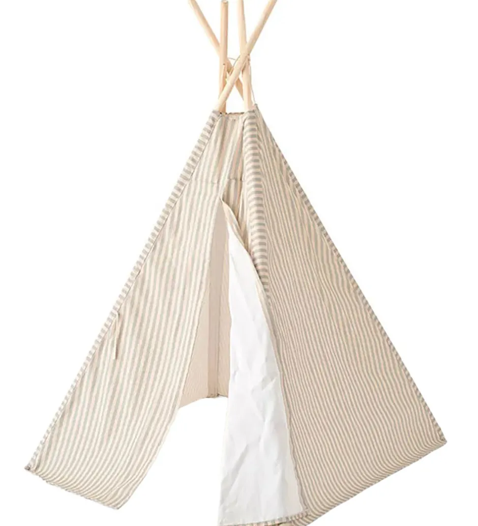 Legetelt - Tipi Stripe - Blå/Hvid>Kids Concept New