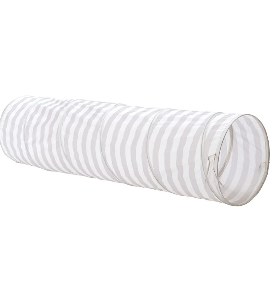 Legetunnel - 180 cm - Grå Striber>Kids Concept Sale