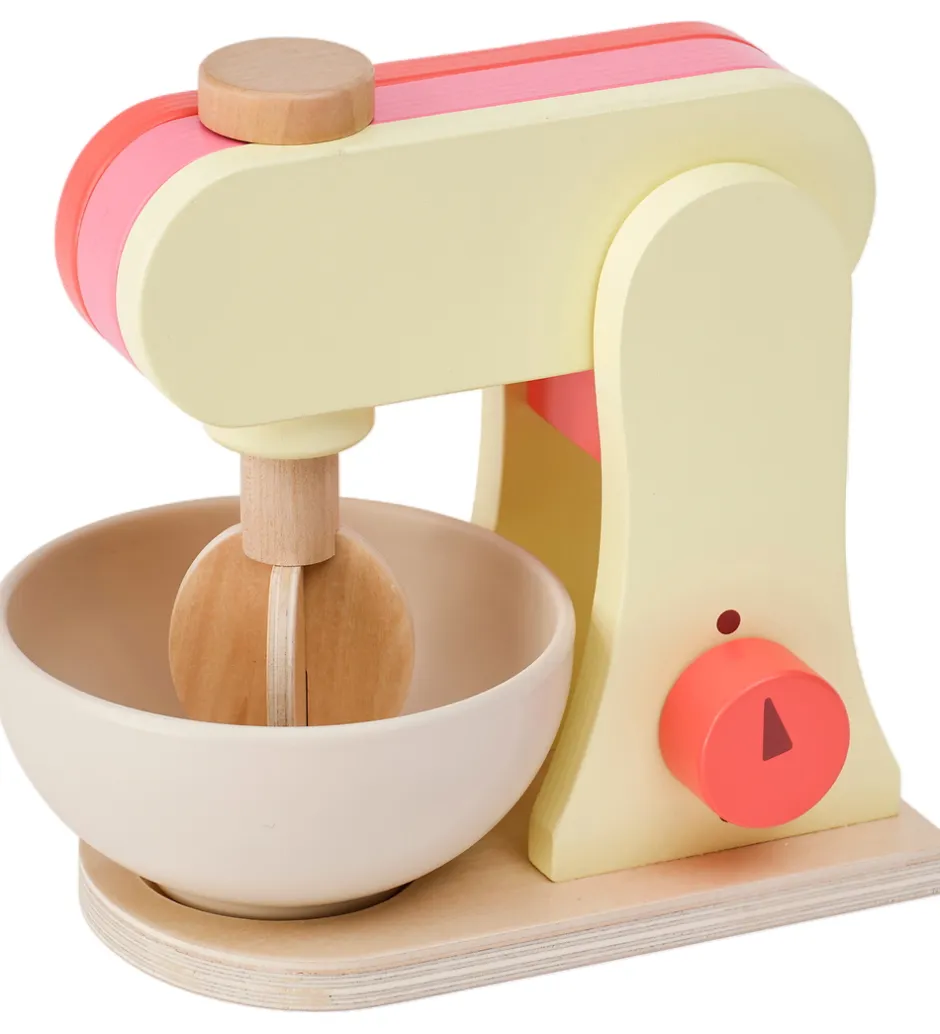 Røremaskine - Træ - 17 cm - Lysegul/Rosa>Kids Concept Online
