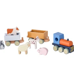 Tog m. Dyr - 40 cm - Træ>Kids Concept Outlet