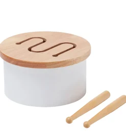 Trælegetøj - Tromme Mini - 16,5 x 9 cm - Hvid>Kids Concept Online