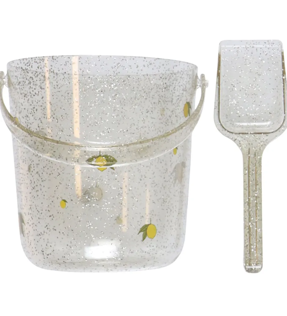 Strandsæt - Spand/Skovl - Glitter - Citron>Konges Sløjd Sale
