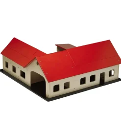 Bondegård - Træ - 60x60 cm - Natur/Rød>Krea Best