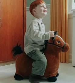 Hoppedyr - Hop & Bounce Plush Horse - Brun>Krea New