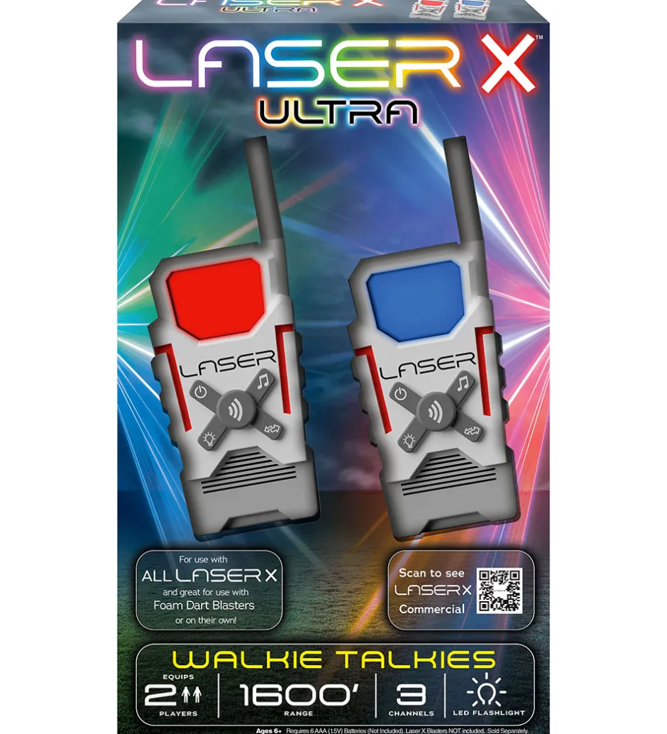 - Walkie Talkies - Hvid/Grå>Laser X