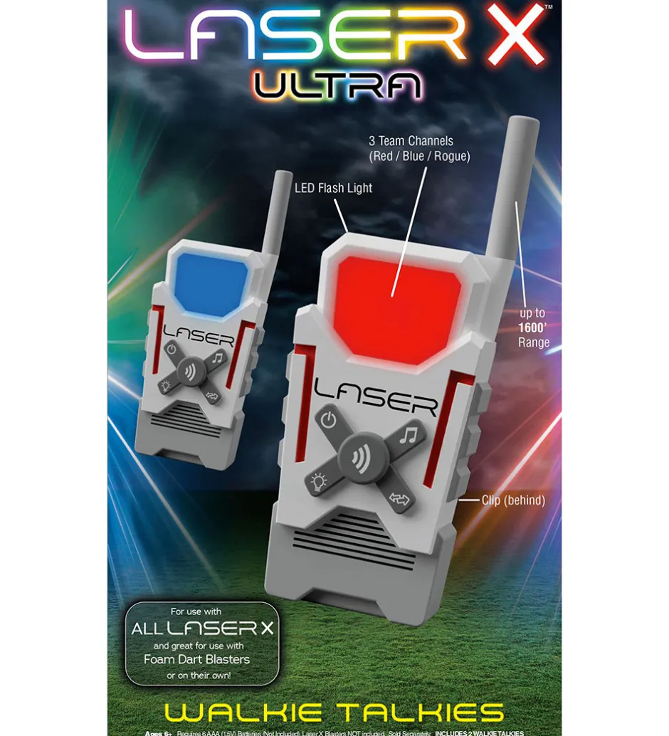 - Walkie Talkies - Hvid/Grå>Laser X