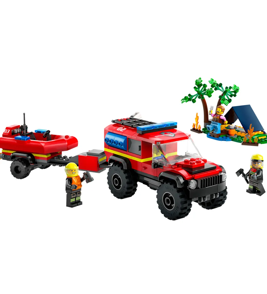 City - Firhjulstrukket Brandbil Med Re... 60412 - 301 Dele>LEGO®