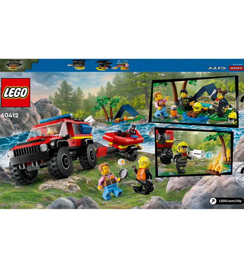 City - Firhjulstrukket Brandbil Med Re... 60412 - 301 Dele>LEGO®
