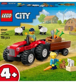 City - Rød Traktor Med Anhænger Og Får 60461 - 116 Dele>LEGO® New