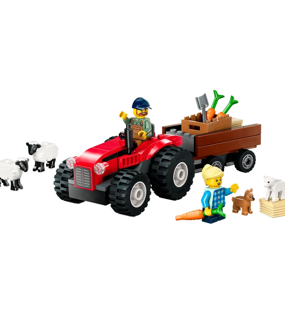City - Rød Traktor Med Anhænger Og Får 60461 - 116 Dele>LEGO® New
