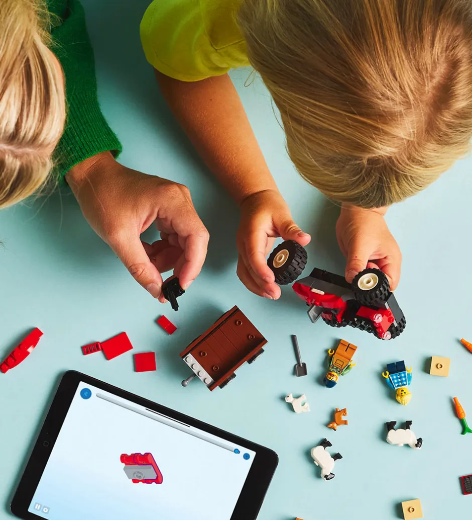 City - Rød Traktor Med Anhænger Og Får 60461 - 116 Dele>LEGO® New