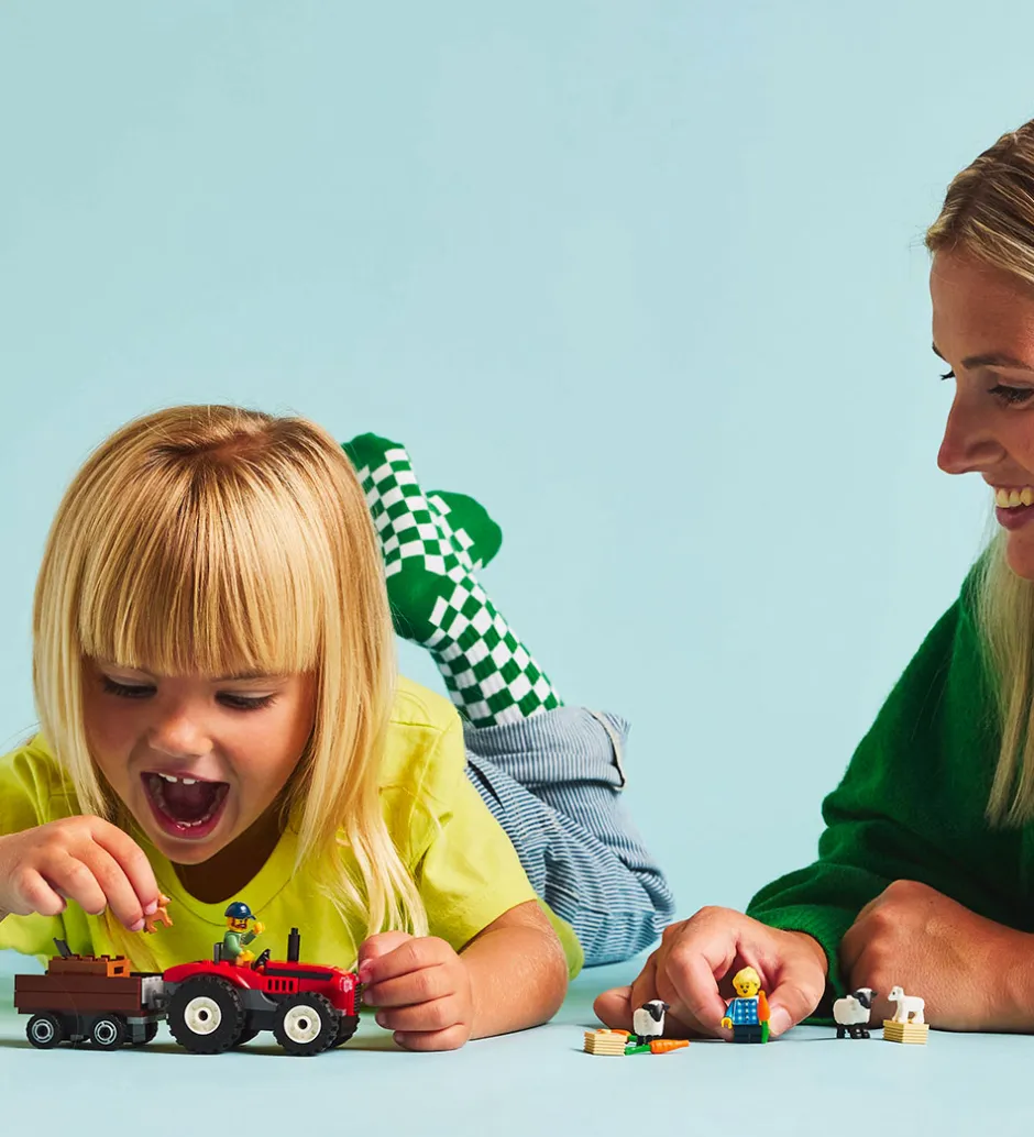 City - Rød Traktor Med Anhænger Og Får 60461 - 116 Dele>LEGO® New