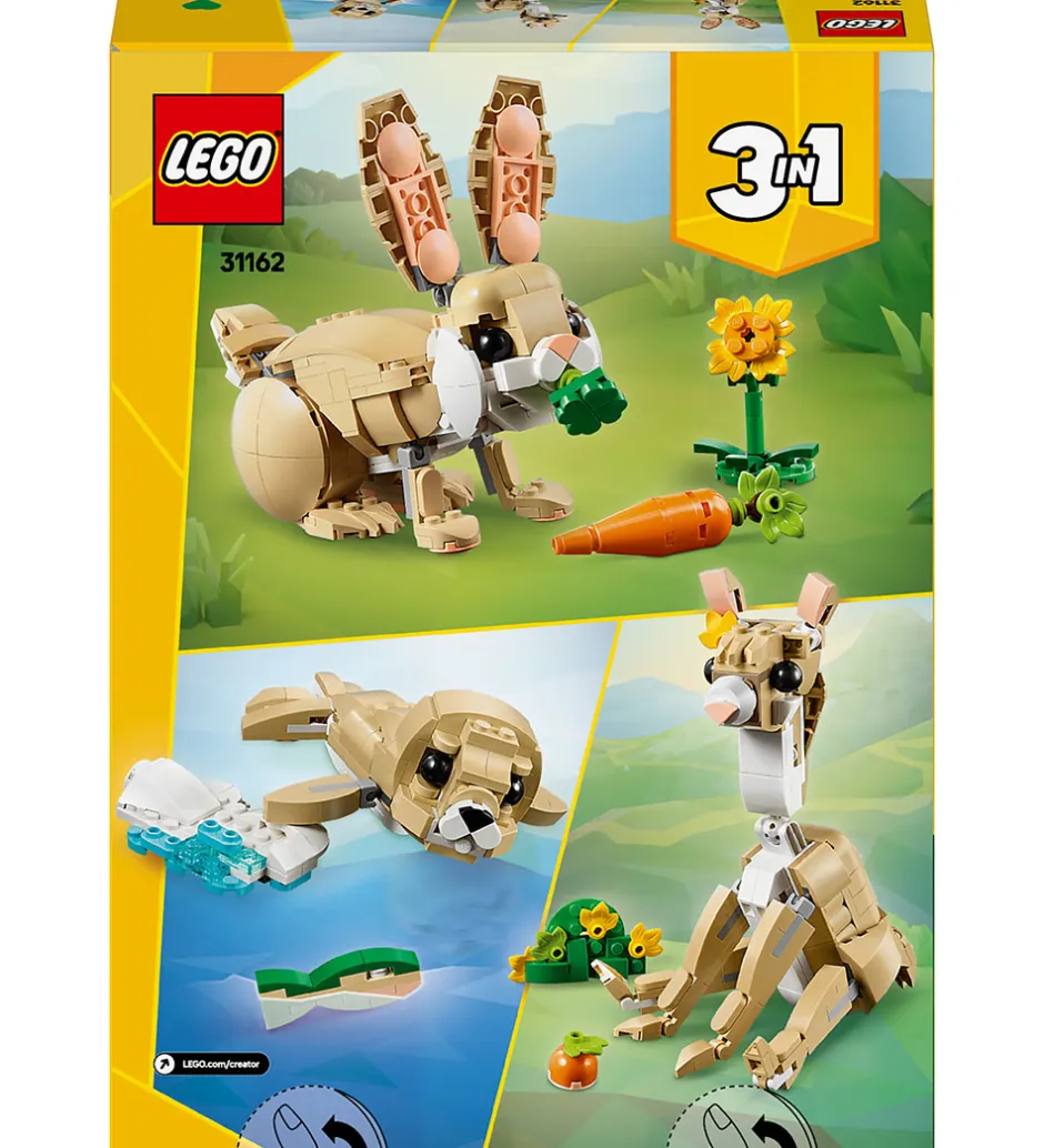 Creator - Sød Kanin 31162 - 3-i-1 - 326 Dele>LEGO® Clearance