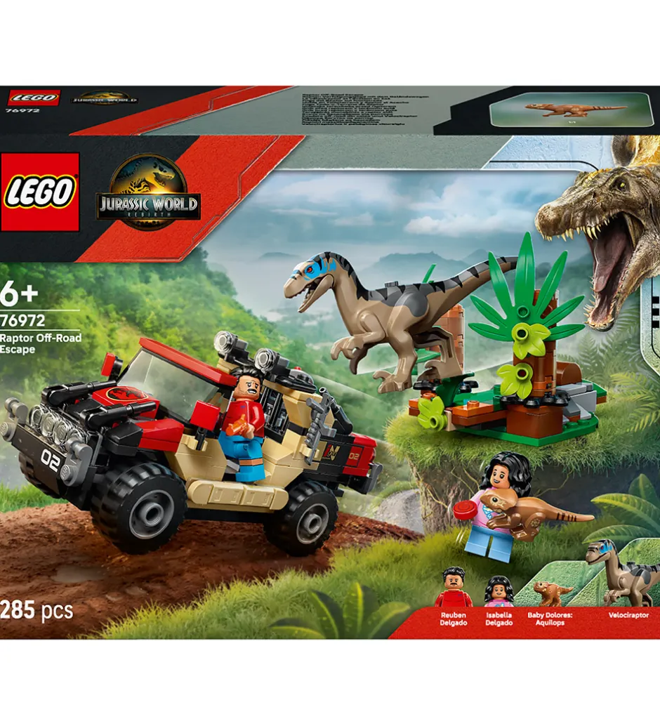 Jurassic World - Flugt fra Raptor 76972 - 285 Dele>LEGO® Clearance