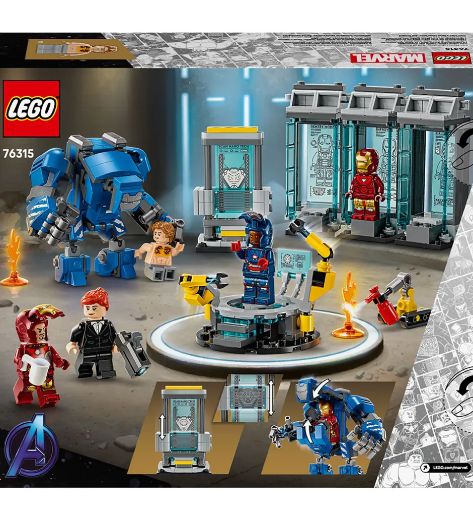 Marvel - Iron Mans Laboratorium: Dragt... 76315 - 384 Dele>LEGO® Clearance