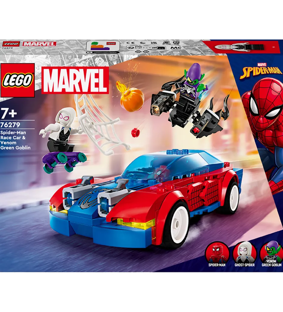 Marvel - Spider-Mans Racerbil Og Venom... 76279 - 227 Dele>LEGO® Hot