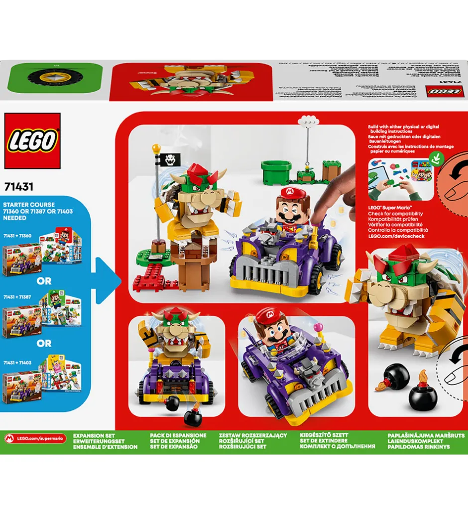 Super Mario - Bowsers Muskelbil - Udv. 71431 - 458 Dele>LEGO® Hot