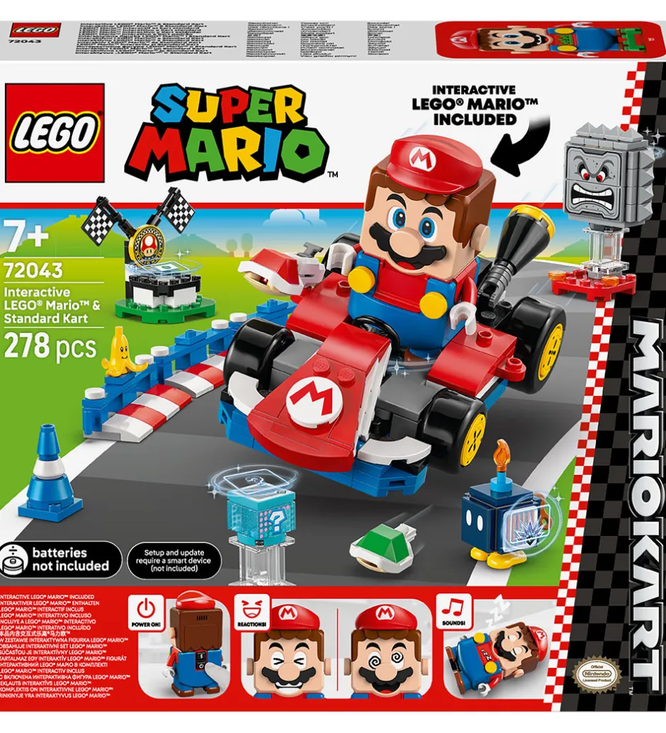 Super Mario - Mario Kart Interaktiv Mario 72043 - 278 Dele>LEGO® Hot
