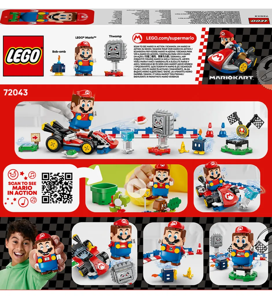 Super Mario - Mario Kart Interaktiv Mario 72043 - 278 Dele>LEGO® Hot