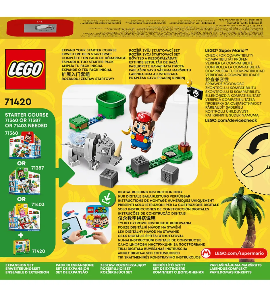 Super Mario - Næsehornet Rambi - Udv. 71420 - 106 Dele>LEGO® New