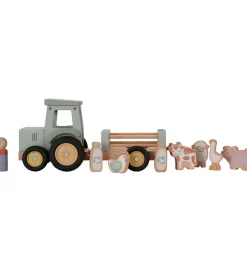 Traktor m. Trailer - Træ - Little Farm>Little Dutch Outlet