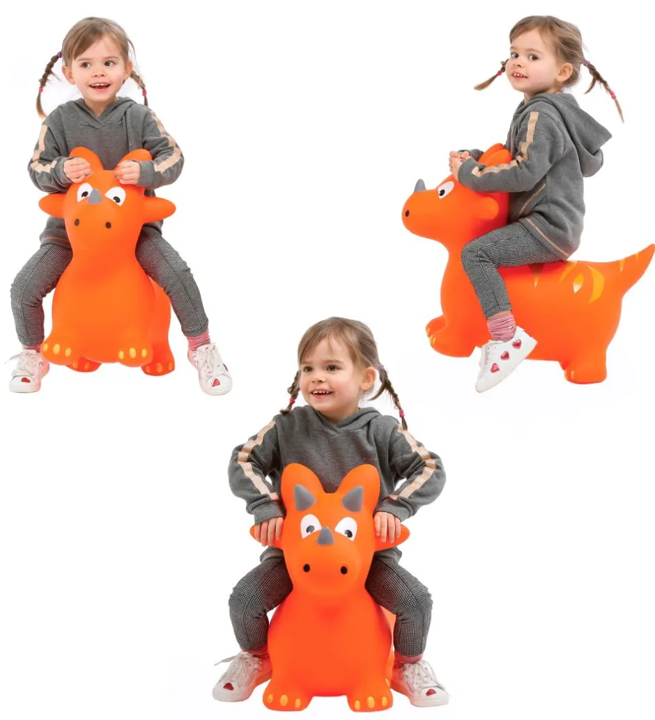 Hoppedyr - Dino - Orange>Ludi Clearance