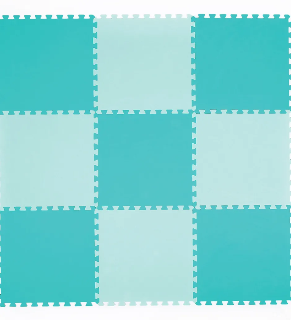 Skumgulv - 9 Dele - 145x145 cm - Grøn>Ludi New