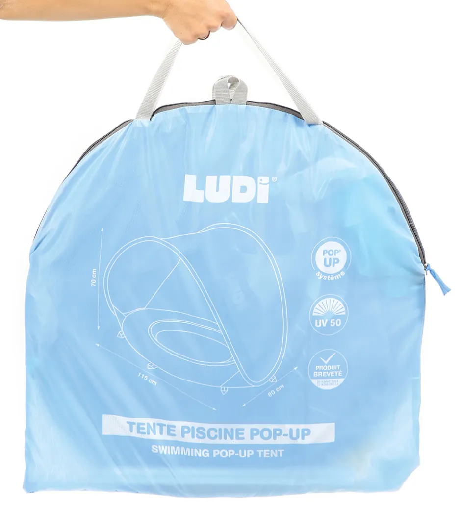 Skyggetelt - UV50 - 115x80 cm - Blå/Mint>Ludi Best