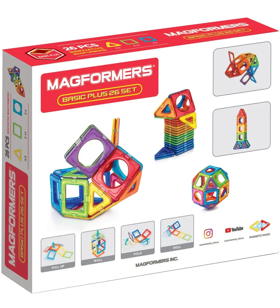 Magnetsæt - Basic Plus - 26 Dele>Magformers Discount