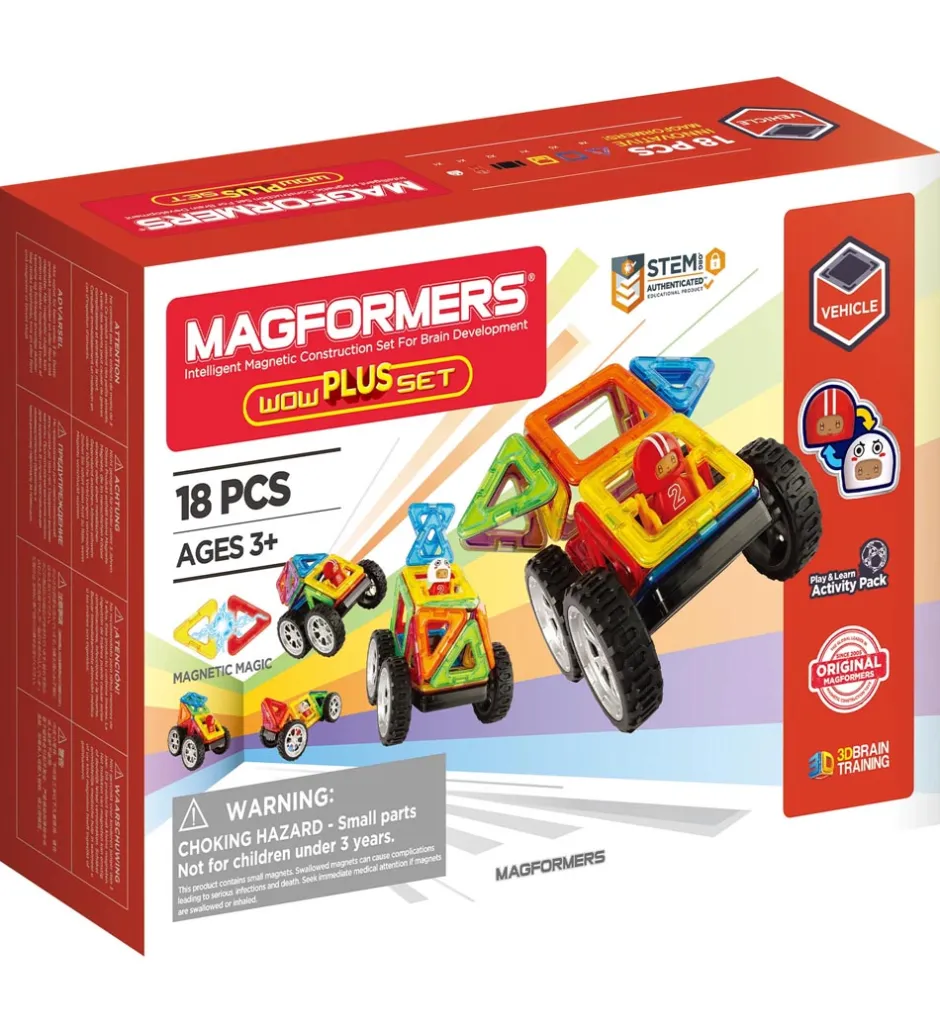 Wow Plus Sæt - 18 Dele>Magformers Hot