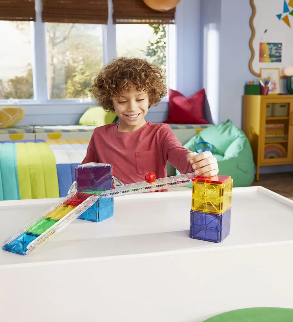 Magnetsæt - 33 Dele - Small Rail Racer + MicroMAGS>Magna-Tiles Online