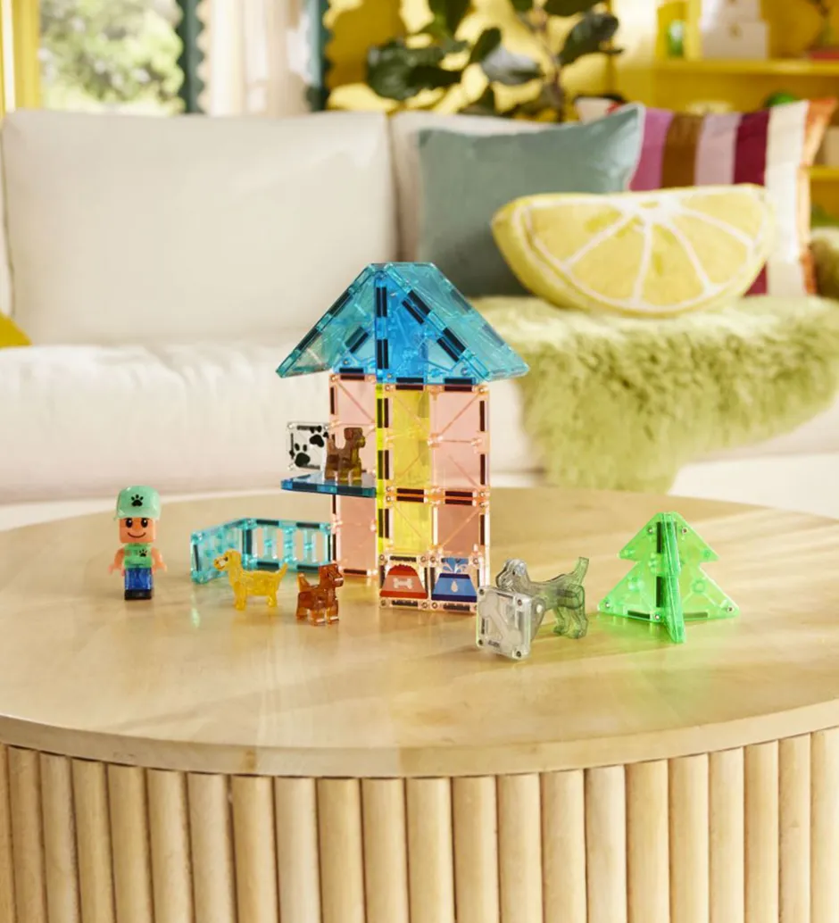 Magnetsæt - 27 Dele - Doggy Daycare + MicroMAGS>Magna-Tiles New