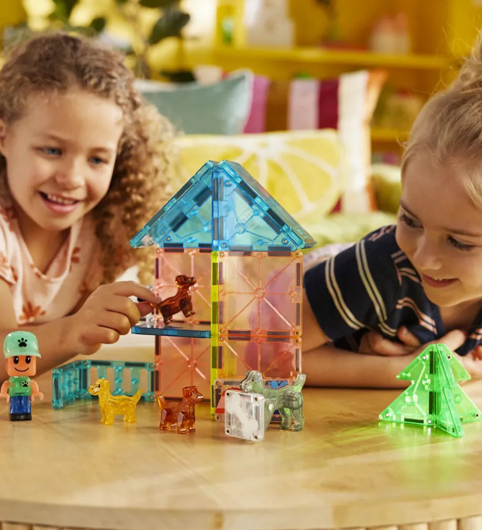 Magnetsæt - 27 Dele - Doggy Daycare + MicroMAGS>Magna-Tiles New