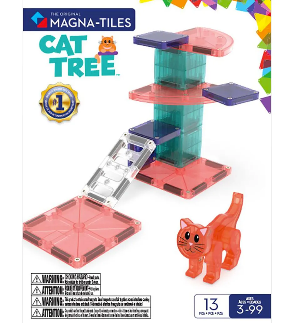Magnetsæt - 13 Dele - Cat Tree + MicroMAGS>Magna-Tiles Outlet