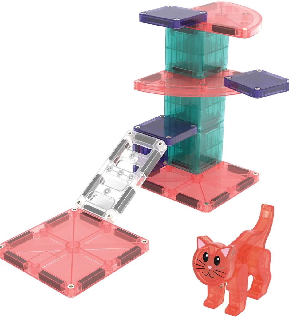 Magnetsæt - 13 Dele - Cat Tree + MicroMAGS>Magna-Tiles Outlet